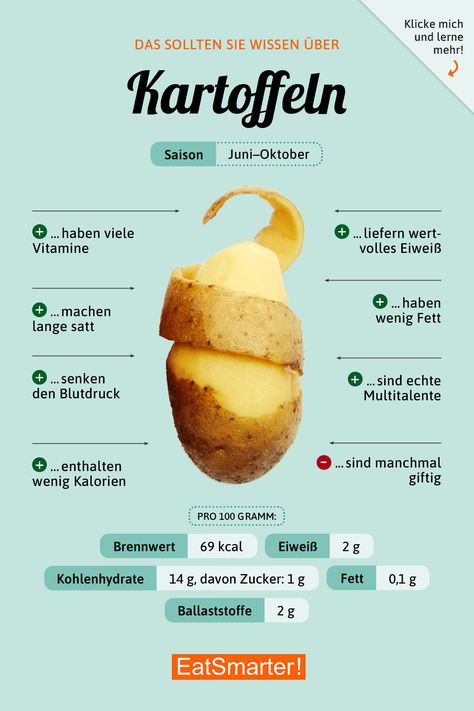 Das solltest du über Kartoffeln wissen | eatsmarter.de #ernährung #infografik #kartoffeln Baking Soda Beauty Uses, Best Fat Burning Foods, Eat Smart, Idee Pasto Sano, Food Facts, Eat Smarter, Fat Burning Foods, Healthy Nutrition, Best Diets