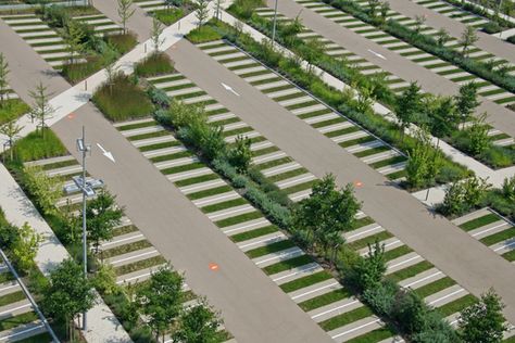 Parking Lot Design, Garden Design Luxury, Car Park Design, Landscaping Garden Design, Garden Design Pictures, Pavement Design, New Urbanism, Bus Stops, Landscape Designer