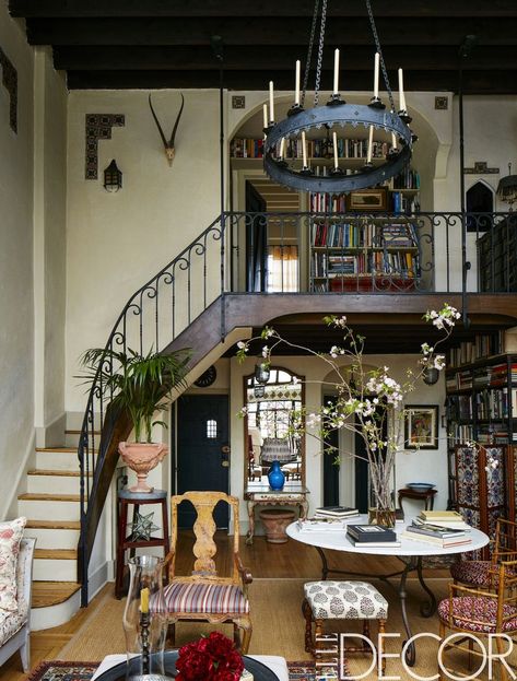 Interior design, Room, Home, Interior design, Stairs, Ceiling, Light fixture, House, Flowerpot, Hardwood, Greenwich Village Apartment, Manhattan Penthouse, Gorgeous Apartment, Manhattan Apartment, Greenwich Village, Country House Decor, Elle Decor, Decoration Design, Bohemian Decor