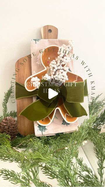 Dina santos on Instagram: "What I got vs how i wrapped it for Christmas gift  (Part 2)   How beautiful are these Gingerbread Serve Bowl and tea towels from @kmartaus .  I got a beautiful wood/marble board from @meentribe and I wanted to make a beautiful gift set  for someone special for Christmas.  Such an affordable gift and so easy to do .  If you are struggling for gift ideas for teachers , work friends etc here it is the perfect gift set .   - Gingerbread Serve Bowl $7  - 3 Pack Christmas Natural Tea Towels $5  - Acacia Wood & Marble Cutting & Charcuterie Serving Board $38  . . . . . #kmartaus #kmarthack #kmartdecor #kmartchristmas #christmasgiftwrapping #myinspiringinterior #explorepage #wrappinggifts #kmarthome #tutorial #christmas2024 #kmartfinds #christmasideas #christmastime #chri Small Cheese Board Gift Ideas, Charcuterie Board Wrapping Ideas, Diy Kitchen Christmas Gifts, Serving Board Gift Ideas, Charcuterie Board Gift Basket Ideas Christmas, How To Wrap A Charcuterie Board As A Gift, Small Charcuterie Board Gift Ideas, Charcuterie Board Gift Wrapping Ideas, Cookbook Gift Ideas