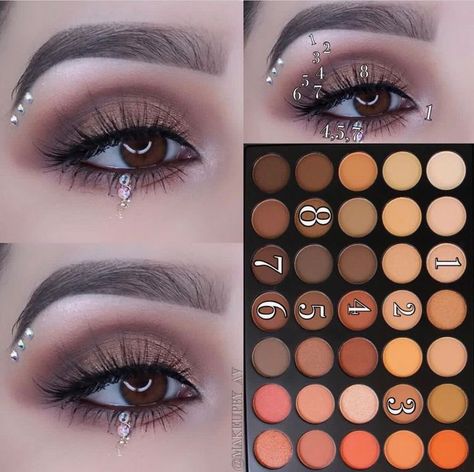 Easy look using Morphe 350 Morphe 350 Palette, Morphe 350, Natural Eye Makeup Tutorial, Morphe Eyeshadow, Makeup Morphe, Mac Pigment, Makeup Pictorial, Simple Eye, Makeup Tutorial Eyeliner