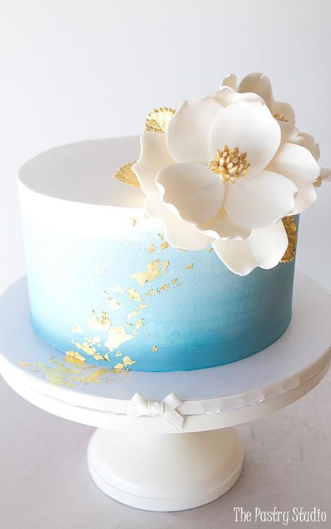 Wedding Cake Inspiration - The Pastry Studio Cake With Flowers, Mini Wedding Cakes, Elegant Birthday Cakes, Beautiful Birthday Cakes, Wedding Cakes With Cupcakes, Simple Wedding Cake, Cake Decorating Designs, Pretty Birthday Cakes, Elegant Cakes