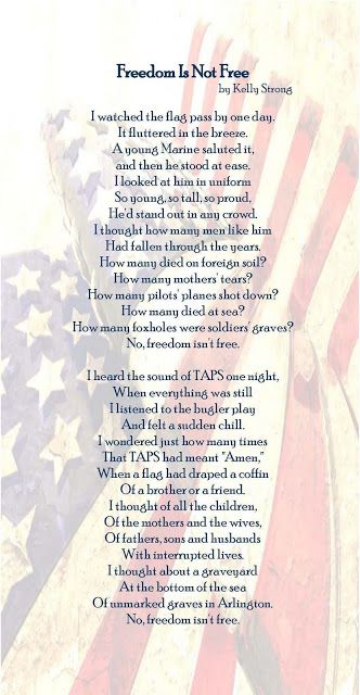 Poem On Freedom, Poems About America, Veterans Poems, Freedom Poems, Soldier Poem, Veterans Day Poem, Freedom Is Not Free, Free Poems, Patriotic Poems