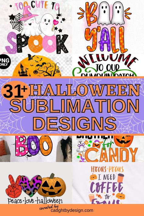 More than 31 Halloween sublimation designs, perfect for shirts, mugs, tumblers and more!!! Sublimation Halloween Shirts, Free Halloween Sublimation Designs, Halloween T Shirt Design Ideas, Halloween Sublimation Tumblers, Cricut Halloween Tshirt Ideas, Cricut Halloween Shirt Ideas, Free Sublimation Designs For Shirts, Halloween Tshirt Ideas, Halloween T Shirt Ideas