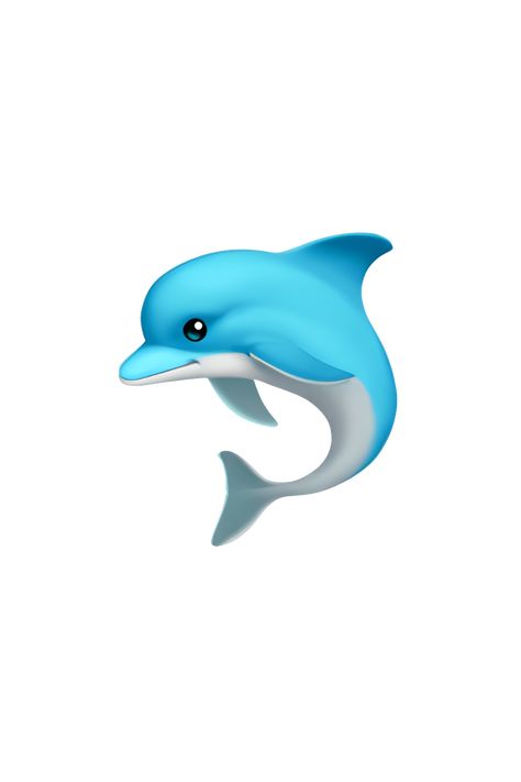 Blue Emojis Aesthetic, Dolphin Icon, Emoji Blue, Colorful Dolphin, Animal Emoji, Emoji Tattoo, Phone Emoji, Emojis Iphone, Smiling Expression