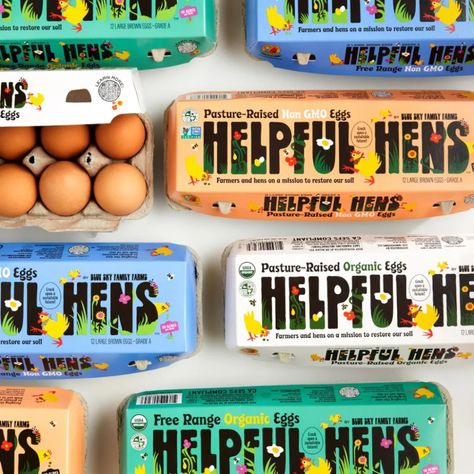 Packaging Design – Page 3 – PRINT Magazine Organic Eggs Farm, Egg Packaging, Pasture Raised Eggs, Packaging Food, Watermark Design, Farm Eggs, Organic Eggs, Publicidad Creativa, Food Packaging Design