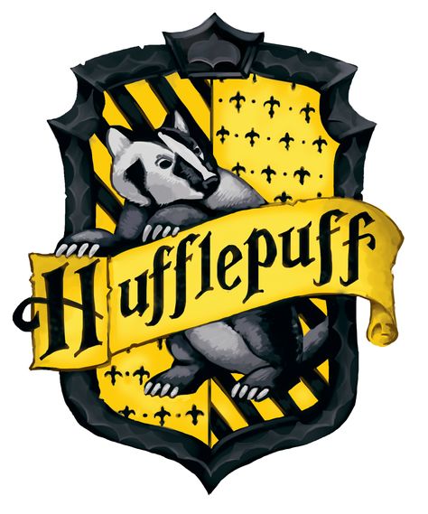 Hufflepuff Crest Hufflepuff Crest, Badger, Hogwarts, Harry Potter, Disney, Yellow, Black