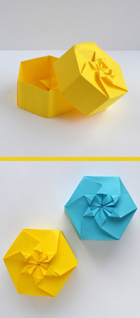 Origami Gift Box Diy Easy, Paper Box With Lid, Origami Rectangle Box, Origami Box Easy With Lid, Rectangular Origami Box Tutorials, Origami Strong Box Instructions, Origami Box With Lid, Origami Gifts, Origami And Kirigami