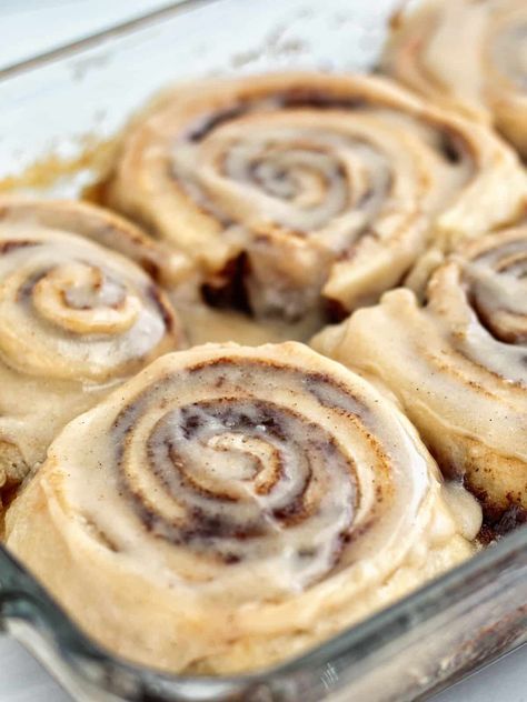 Gluten Free Sourdough Cinnamon Rolls With Brown Butter Copycat Cinnabon Cinnamon Rolls, Tiktok Cinnamon Rolls, Cinnamon Rolls With Heavy Cream, Copycat Cinnabon, Canned Cinnamon Rolls, Gluten Free Bread Flour, Gluten Free Sourdough Starter, Homemade Gluten Free Bread, Cinnabon Cinnamon Rolls