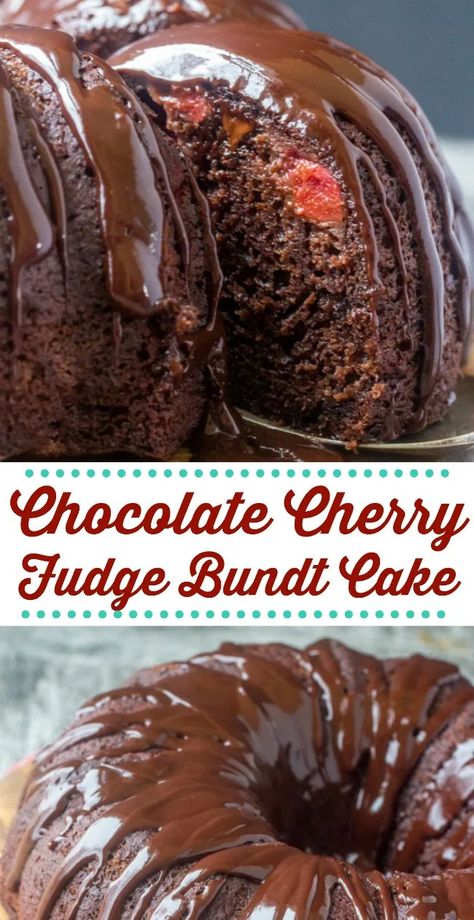 Chocolate Cherry Bundt Cake, Fudge Bundt Cake, Chocolate Cherry Fudge, Cherry Bundt Cake, Cherry Fudge, Chocolate Cherry Cake, Cookies Bars, Chocolate Bundt Cake, Cherry Cake