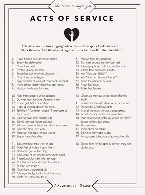 Acts Of Service Love Language, The Good Wife's Guide, Acts Of Service, Five Love Languages, Relationship Lessons, Relationship Therapy, Actions Speak Louder Than Words, Relationship Psychology, Couples Counseling