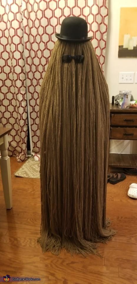 The Adam Family Costume, Cousin Itt Diy, How To Make Cousin It Costume, Cousin Itt Diy Costume, Diy Cousin It Costume, Cousin It Costume, Cousin It Diy, Addams Family Costume, Adams Family Costume