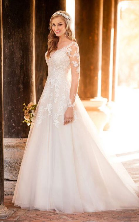 Stella York Bridal, Stella York Wedding Dress, Wedding Dress Organza, Essense Of Australia, Amazing Wedding Dress, 2016 Wedding Dresses, Stella York, Long Sleeve Wedding Dress Lace, Princesa Disney