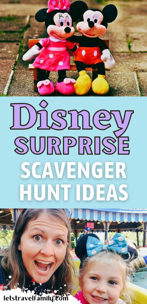 Saving, and planning a trip to Disneyland can be such an exciting time! But what can you do to surprise the kids when is time to tell them "We're going to Disneyland" so that it makes the trip feel even more special? Head over to the blog for How To Reveal A Surprise Trip To Disneyland! Bucket list | Places to visit | Family Desinations | Family Vacation | Adventure Travel Disney Scavenger Hunt Clues, Disney Scavenger Hunt, Bucket List Places To Visit, Bucket List Places, Surprise Trip Reveal, Disney Trip Surprise, Disney Reveal, Disney Surprise, Florida Travel Destinations