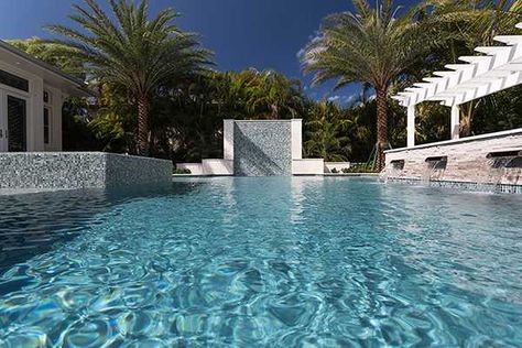 StoneScapes, Touch of Glass | Pool Finishes | NPTpool.com Stonescapes French Gray, Npt Pool Finish, Pool Finishes, Pool And Garden, French Gray, Pool Colors, Glass Pool, Beads Collection, Pool Backyard