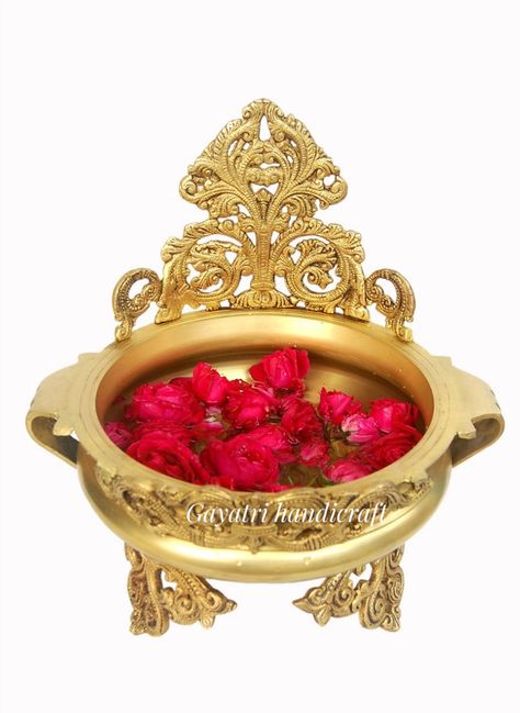 Urli Bowl, Crown Jewelry, Engagement Rings, Brass, Bowl