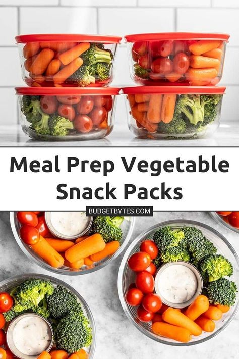 Meal Prep For The Week Variety, Weekly Vegetable Prep, Fruit And Veggie Snack Prep, How To Prep Veggies For The Week, Snack Box Meal Prep, Healthy Packable Snacks, Meal Prep Baskets, Vegetable Snacks Healthy, Raw Vegetables Snacks