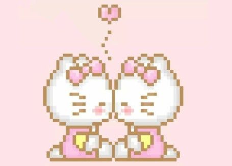 Couple Emoji, Couples Emoji, Wlw Love, Pink Meme, Emoji Heart, Kitty Kisses, Meme Caption, Hello Kitty Sanrio, Heart Template