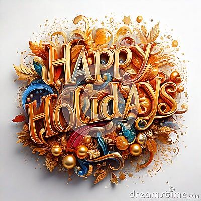 Happy holidays funky ornamental calligraphic text for greeting cards by Craitza Happy Holidays Images Clip Art, Happy Holidays Gif, 2025 Motivation, Happy Holidays Quotes, Happy Holidays Images, Happy Holidays Message, Happy Holidays Sign, Happy Christmas Wishes, Happy Holidays Greetings