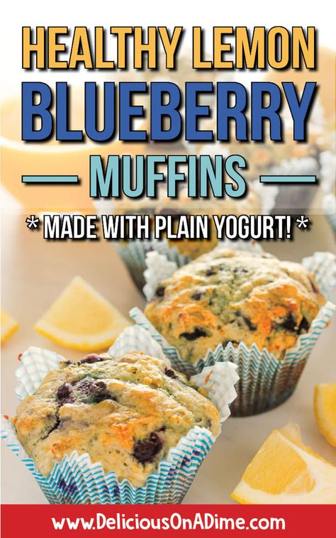 Blueberry Muffins With Yogurt, Healthy Lemon Blueberry Muffins, Muffins With Yogurt, Healthy Lemon Blueberry, Blueberry Yogurt Muffins, Lunchbox Snacks, Berry Breakfast, Lemon Blueberry Muffins, Superfood Salad