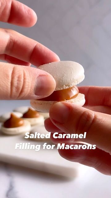 Shinee | Sweet & Savory on Instagram: "Salted caramel filling is one of my absolute favorites!!! It’s thick and pipeable, which means it can be a stand-alone filling for macarons. #macaron #frenchmacarons #saltedcaramel #caramel #macaronfilling #saltedcaramelmacarons" Filling For Macarons, Salted Caramel Filling, Macaron Filling, Caramel Filling, French Macarons, Sweet Savory, Salted Caramel, Shinee, Macarons