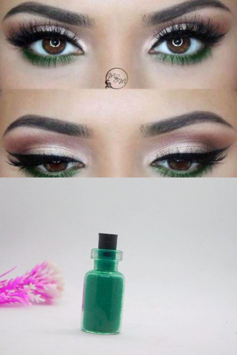 natural green eyeliner powder makeup smudge-Waterproof-lead free eyeliner, vegan eyeliner, green eyeshadow, bridal makeup gift, gift for her Eyeliner Bridal Makeup, Makeup Green Eyeshadow, Eyeliner Brown Eyes, Vegan Eyeliner, Green Eyeliner, Kajal Eyeliner, Kohl Eyeliner, Eyeshadow Set, Smokey Eyeshadow