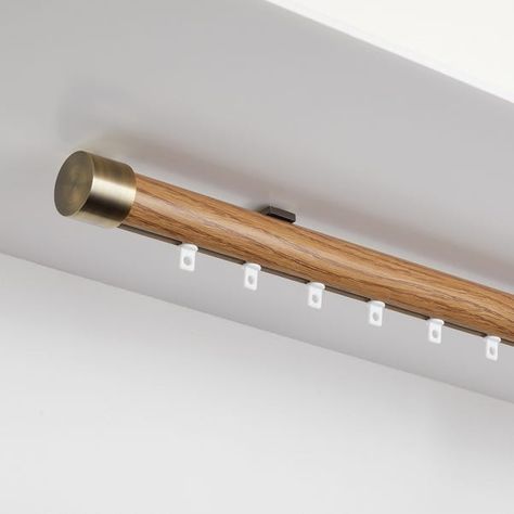 Wooden curtain poles