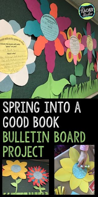 Book Review Bulletin Board Ideas, Spring Writing Bulletin Board Ideas, Spring Into Reading Bulletin Board, Spring Into A Good Book Bulletin Board, March Reading Bulletin Board Ideas, Spring Reading Bulletin Boards, Spring Library Bulletin Boards, Spring Bulletin Board Ideas, Spring Reading Activities