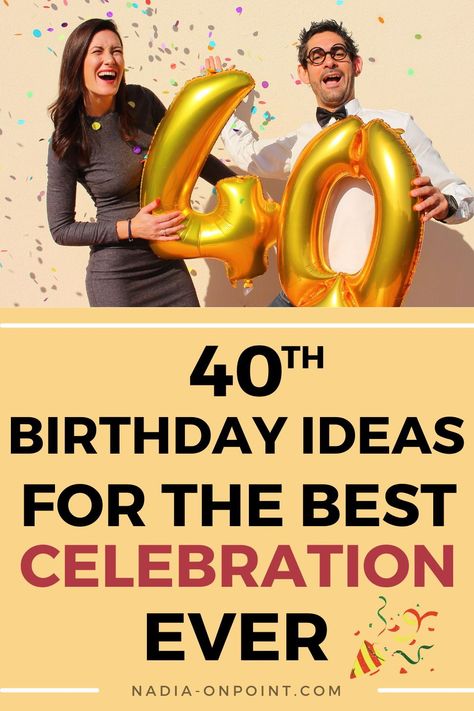 Event Planning Aesthetic! Here are some of the best 40th Birthday Ideas for Women and Men! Awesome 40th Birthday Ideas outdoor and indoor. 40th Birthday Ideas Husband | 40th Birthday Ideas themes women | 40th birthday ideas men | 40th birthday ideas at home | 40th Birthday party ideas. #birthday #party #40thbirthday 40 Birthday Party Ideas For Him, Themed 40th Birthday For Men, Husband’s 40th Birthday Ideas, 40thbirthday Ideas Men, Couples 40th Birthday Party, 40th Birthday Entertainment Ideas, 40thbirthday Ideas Woman, 40th Birthday Ideas For Couples, 40 Year Old Man Birthday Party Ideas