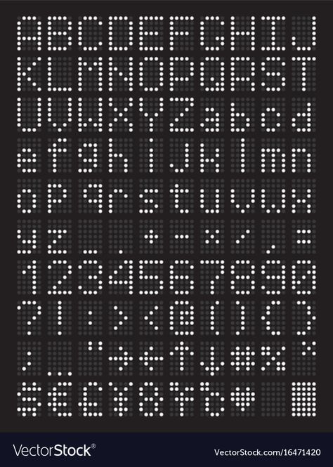 Alphabet Grid Letters, Letters Pixel Art, Pixel Numbers, Pixel Art Letters, Pixel Letters, Cross Stitch Font, Digital Numbers, Led Letters, Digital Lettering