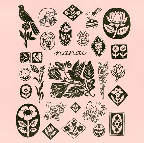 Scandinavian Folk Art Tattoo For Women, Nordic Folk Art Tattoo, Scandi Tattoo, Scandinavian Tattoo For Women, Folk Tattoo, Czech Tattoo, Scandinavian Tattoo, Traditional Tattoo Flowers, La Tattoo