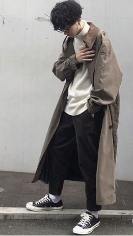 Western Fashion Men, Long Coat Outfit, Long Coat Men, Long Puffer Coat, Gyaru Fashion, Tan Skin, Coat Outfits, Menswear Inspired, Lookbook Outfits