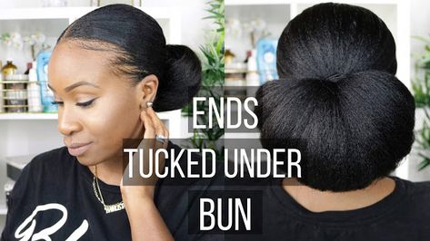 Video: "Ends Tucked Under" Protective Style Bun | Relaxed Hair - Hairlicious Inc.|www.Hairliciousinc.com Hair Styles For Relaxed Hair, Styles For Relaxed Hair, School Hair Styles, Hair Questions, Healthy Relaxed Hair, Relaxed Hair Care, Back To School Hair, Grease Hairstyles, Curl Activator