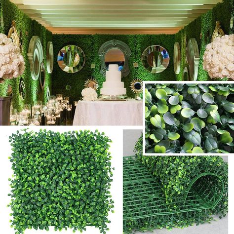 PRICES MAY VARY. Realistic & Thick Artificial Hedge: Foliage height about 1.8”length, made from strong high density polyethylene（one foliage per inch). Soft and lush and the thatch looks & feels like real natural boxwood. Durable UV-proof Fresh Faux Boxwood: Protect agents any weather Condition. Made from Fresh High Density Polyethylene, truly eco-friendly and does not release toxic chemicals. Privacy and Indoor Outdoor Decor: Perfect for adding stylish privacy to an outdoor patio area, aestheti Boxwood Fence, Fence Privacy Screen, Fence Privacy, Grass Backdrops, Artificial Hedges, Boxwood Hedge, Artificial Plant Wall, Green Wall Decor, Grass Decor