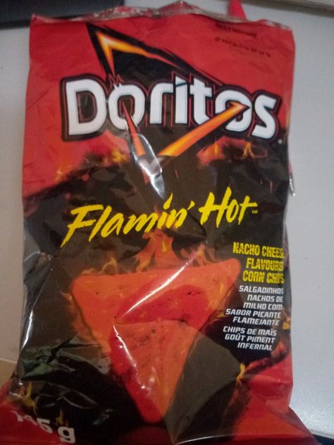 Flaming hot 🔥 Flaming Hot Doritos, Flaming Hot, Hot Chip, Movie Night Party, Night Party, Stomach Workout, Grocery List, Snack Ideas, Food Obsession