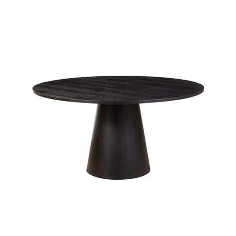 Alpine Furniture Cove 59" Round Dining Table, Vintage Black - On Sale - Bed Bath & Beyond - 37253032 Dining Table Vintage, Pedestal Dining Table, Table Vintage, Black Bedding, H Style, Furniture Outlet Stores, Round Dining, Round Dining Table, Style Moderne