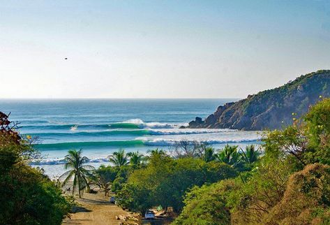 The coast of Oaxaca has some of the best surf not only in Mexico, but in the world.🌍👀💚🌴 What's special about "Barra," as the locals call it, is that you can't see it from surrounding beaches because it's protected on either side by hills. It's also only accessed via a dirt road, which helps it retain its "secret" magic. 📍 Barra de la Cruz, Oaxaca DM for photo credit!! #travel #coveredtraveler #insurance #readytotravel #wanderer #letsgo #besafe Mexico Surfing, Salina Cruz, Best Surfing Spots, Punta Arenas, Surfers Paradise, Surf Trip, Beach Wallpaper, Dirt Road, Nature Travel