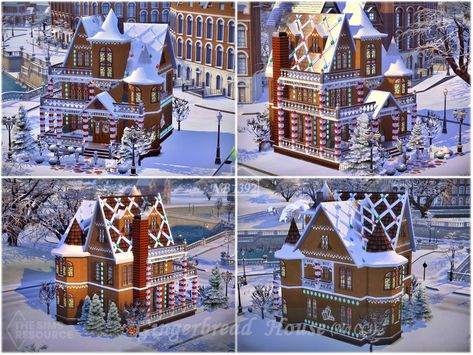 The Sims Resource - Gingerbread House (No CC!) Sims Cc Christmas, Santa Claus House, House Sims 4, Fairytale House, Sims 4 Bedroom, House No, The Sims Cc, My Sims, Electronic Art