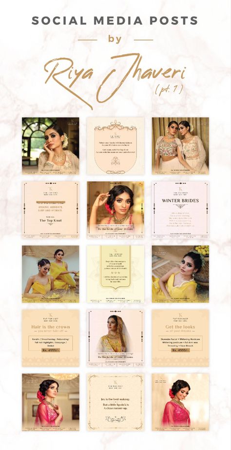 Fashion Social Media Posts Instagram, Creative Festival Post, Saree Brand Instagram Feed Ideas, Wedding Social Media Post Design, Jewellery Social Media Post, Fashion Creative Ads, Jewellery Grid, Instagram Grid Ideas, Social Media Grid