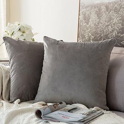 Brand: MIULEEColor: GreyFeatures: SIZE:18 x 18Inch / 45 x 45cm. MATERAIL:Made of 100% grade A velvet,polyester and cotton blend premium quality faux fur, super soft. LUXURIOUS & ELEGANT: This beautiful snugly throw pillow cover is designed for luxurious feel and elegance, its made of high grade faux fur with a clas Velvet Pillow Covers, Velvet Throw Pillows, Sofa Bedroom, Decorative Throw Pillow Covers, Velvet Cushions, Decorative Pillow Cases, Velvet Pillows, Bedroom Sofa, Decorative Throws