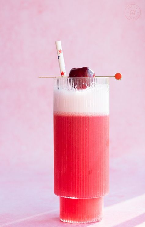 Cherry Bourbon Sour | Taste and Tipple Cherry Bourbon, Sour Drink, Bourbon Sour, Bourbon Cherries, Girly Drinks, Yummy Cocktails, Bourbon Cocktail, Cherry Syrup, Boozy Drinks