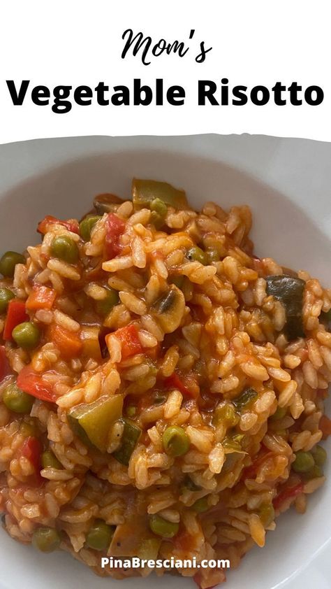 Mushroom Tomato Recipe, Vegetable Risotto Recipes, Peas And Mushrooms, Risotto Recipes Easy, Vegetable Risotto, Tomato Risotto, Mexican Side Dishes, Mushroom Casserole, Carrots Celery