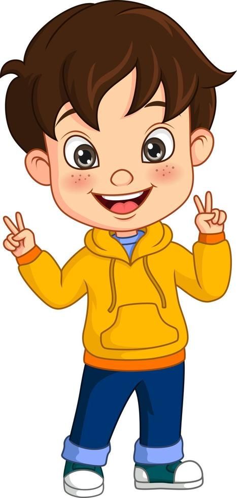 Cartoon little boy in yellow jacket and peace hand sign Peace Hand Sign, Cute Images For Wallpaper, Peace Hand, Happy Birthday Png, Hand Sign, Boy Images, Cartoon Boy, Creative Activities For Kids