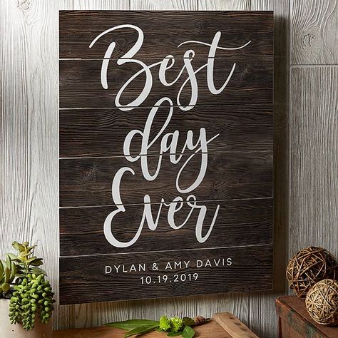 Best Day Ever Sign 16x20 Wooden Shiplap Best Day Ever Sign, Holly Wedding, Shiplap Sign, Wedding Wall Art, Backyard Reception, Bible Doodling, Wood Texture Background, Chalkboard Wedding, Chalkboard Art