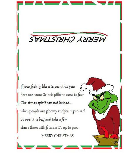 Holiday Gift Ideas PinWire: GrinchPoopPoemPrintable | Favorite fundraisers | Pinterest ... 10 mins ago - Snowman Poop Sheet Copy | Scribd Christmas Fair Ideas Gag Gifts Christmas ... printable grinch Grinch Party Grinch Christmas Party Holiday Movie... Source:www.pinterest.com Results By RobinsPost Via Google Grinch Jars, Grinch Poop Printable Free, Candy Cane Poem Printable, Grinch Candy Cane, Grinch Poop, Grinch Candy, Candy Poems, Grinch Pills, Candy Cane Poem