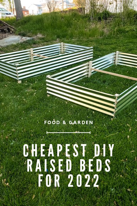 Easiest and cheapest way to build 4x8 raised beds in 2022! Diy Raised Beds, Cheap Garden Beds, Easy Raised Garden Bed, Making Raised Garden Beds, Backyard Raised Garden, Cheap Raised Garden Beds, Above Ground Garden, Raised Garden Beds Diy Vegetables, Raised Bed Garden