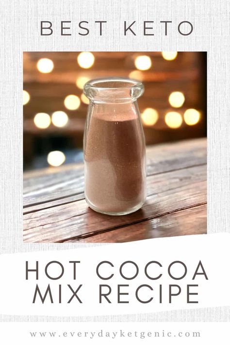 Embrace winter's chill with the ultimate keto hot cocoa mix! Creamy, rich, and satisfyingly chocolatey, this recipe is a low-carb game changer. Perfect for cozy evenings and chocolate cravings without the guilt. Pin now for your next cocoa delight! #KetoRecipe #LowCarbHotChocolate Keto Cocoa Mix Recipe, Thm Hot Chocolate Mix Recipe, Keto Cocoa Powder Recipes, Low Carb Hot Cocoa, Sugar Free Cocoa Mix Recipe, Healthy Hot Cocoa Mix Recipe, Homemade Sugar Free Hot Cocoa Mix Recipe, Healthy Cocoa Recipes, Keto Hot Cocoa Mix Recipe