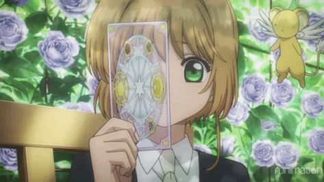 Cardcaptor Sakura Clear Card, Sakura Kinomoto, Clear Card, Card Captor, Cardcaptor Sakura, Gif, Flowers, Anime