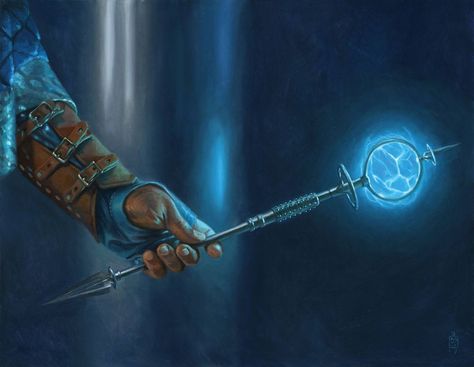 Sorcerer's Wand Art Sorcerer Wand, Fantasy Items, Dnd Inspiration, Dnd Items, Magical Items, Campaign Ideas, Mtg Art, 4x6 Prints, Trading Card Game