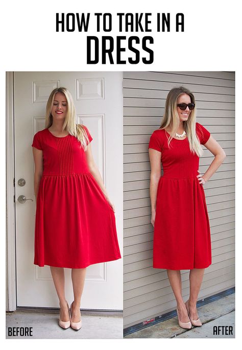 Take In A Dress, Refashion Dress, Dress Sewing Tutorials, Sewing Alterations, Sewing Projects Clothes, Altering Clothes, Dress Sewing, Night Out Dress, Refashion Clothes